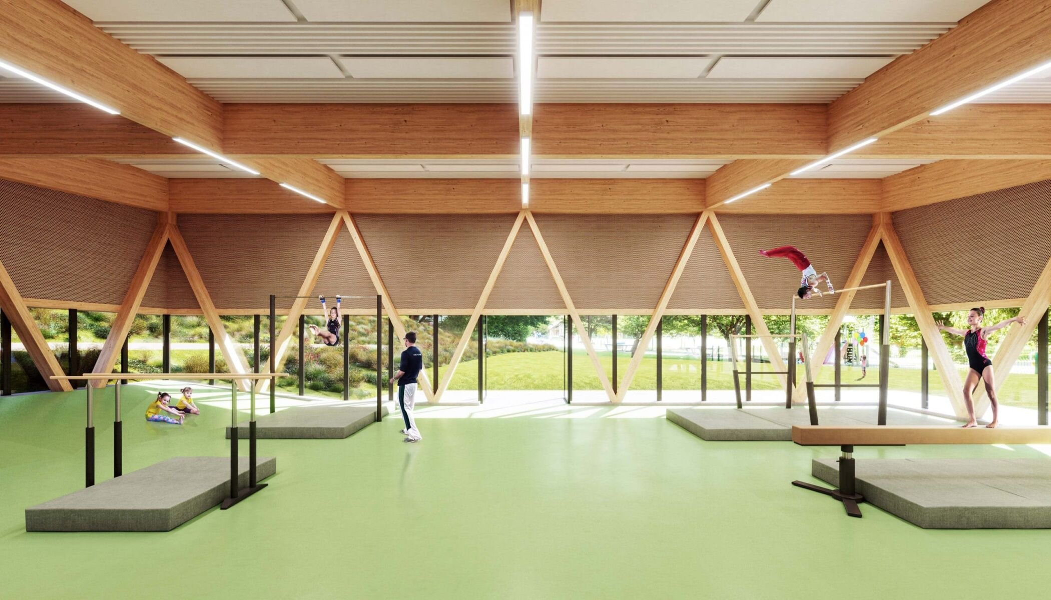 Gymnase à Bièvres, France Perspectiviste